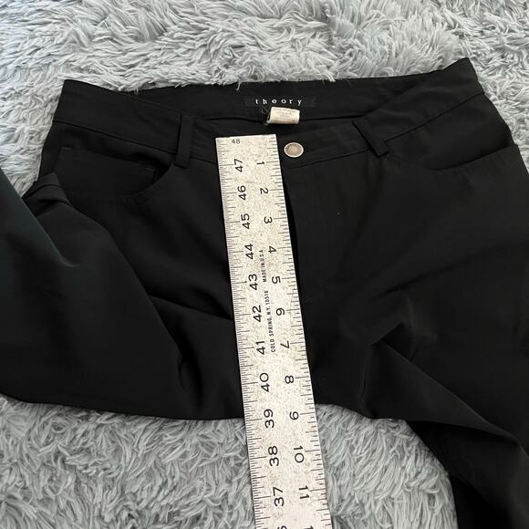 Theory Wool Blend Wide Leg Black Trousers Women’s 4 Dress Pants - Picture 5 of 10